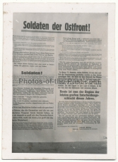 Plakat Anschlag - Soldaten der Ostfront ! 2. Oktober 1941