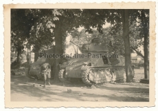 Französischer SOMUA Beutepanzer Balkenkreuz Kennung Laon Frankreich