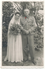 Portrait Waffen SS Obersturmführer mit Ärmelband Germania - Hochzeit