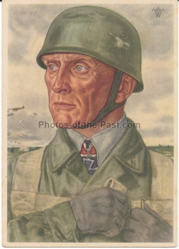 Willrich VDA Ritterkreuzträger Postkarte Fallschirmjäger Oberst Bräuer
