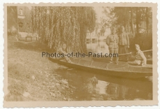 Waffen SS Männer in Schlepzig Spreewald Brandenburg 1942