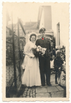Hochzeit Foto Waffen SS Oberscharführer Spieß mit Frau .....