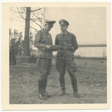 Ritterkreuzträger des Heeres - General der Infanterie Hans Schmidt und Oberst im Generalstab Paul Reichelt - Deutsches Kreuz in Gold Träger