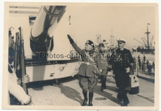 Der Duce Benito Mussolini an Bord vom Panzerschiff Admiral Scheer in Palermo Italien