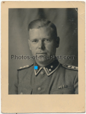 Paß Portrait SS Hauptscharführer 2. SS Standarte GERMANIA