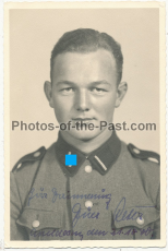 Portrait Waffen SS Sturmmann - Foto signiert Apeldoorn Holland 1940