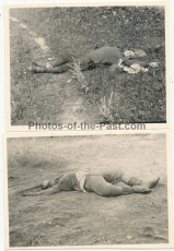 2 Fotos - Tote russische Soldaten an der Ostfront 1941