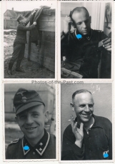 4 Portrait Fotos Waffen SS Oberscharführer