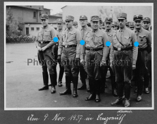 4 Fotos Angehörige der Sturmabteilung bei einer Feierlichkeit 1937 - SA Männer