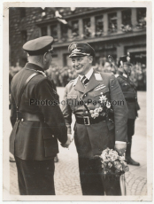 3 Fotos Minsterpräsident Hermann Göring am 14. Juli 1933 in Essen - Mercedes Benz PKW SS Fahrer Luftwaffe Orden Auszeichnungen