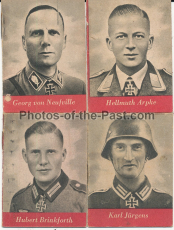 4  WHW Heftchen Ritterkreuzträger Heer Luftwaffe SA Wehrmacht Offiziere