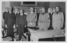 Foto Welthistorische Viermächte Konferenz in München 29.9.38 - Chamberlain Daladier Hitler Mussolini Ciano