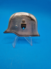 Fotoalbum Auflage Wehrmacht Stahlhelm ca. 5x7cm. Metall 2 Splinte