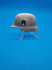 Fotoalbum Auflage Wehrmacht Stahlhelm ca. 6x4cm. Metall 2 Splinte