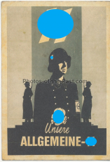 SS Propaganda Postkarte Unsere Allgemeine SS