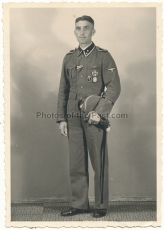 Portrait Waffen SS Oberscharführer Ärmelband GERMANIA