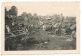 Dead burned russian soldiers truck wrecks ....