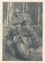 SS Kriegsberichter Foto AK NSU Kettenkrad Motorrad Krad