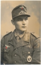 Portrait Afrika Korps Soldat DAK Tropenuniform Infanterie Sturmabzeichen