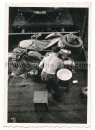 Zündapp Krad Motorrad Kennung 16. Panzer Division auf Eisenbahn Waggon
