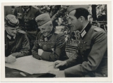 Oberst i. G. Linstow Ritterkreuzträger General der Infanterie Hermann Geyer und Major Ritter von Rosenthal IX. Armeekorps Ostfront 1941