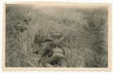 Tote russische Soldaten in einem Feld vor Grodno Hrodna Belarus Weißrussland