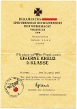 2 Urkunden EK II und Ostmedaille und 1 Besitzzeugnis Verwundetenabzeichen in Silber eines Stalingrad Kämpfers vom Grenadier Regiment 518 - 295. Infanterie Division