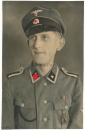 Portrait in Farbe Waffen SS Unterscharführer - Atelier Studio Marienbad Tschechien