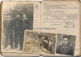 Soldbuch Dokumente und 3 Fotos eines Angehörigen der Kriegsmarine Kleinkampfverbände - Kdo. d. K-Verbände Weißkoppel Kampfschwimmer U Boot Ausbildung Gas Taufe 1945 Lehrkommando 600 Sprengboote / Sturmboote