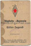 Mitglieds Ausweis der Hitler Jugend für einen Hitlerjungen geboren in Essen 1927