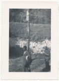 Farbiger Soldat der französischen Armee kurz vor der Erschießung - Foto beschriftet : Senegalneger der 5 Minuten brauchte um zu sterben.