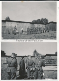 2 Fotos Freischärler Erschießung durch ein Polizei Regiment der Wehrmacht im Osten