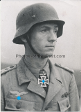 Ritterkreuzträger der Luftwaffe - Portrait PK Foto Hauptmann Gerlach - Ritterkreuz für die Befreiung Duce Benito Mussolini vom Gran Sasso