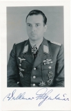 Ritterkreuzträger der Luftwaffe - Portrait Oberleutnant Waldemar Felgenhauer mit original Unterschrift - 2.(Fern) Staffel Aufklärungsgruppe 123