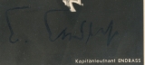 Portrait U Boot Kommandant Kapitänleutnant Engelbert Endrass U 46 U 567 - Ritterkreuzträgerpostkarte mit original Unterschrift - Signatur