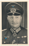Portrait General der Panzer Josef Harpe - Hoffmann Ritterkreuzträger Postkarte mit original Unterschrift - Signatur