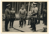 3 Fotos finnischer Feldmarschall Mannerheim zu Besuch im Führerhauptquartier Wolfsschanze bei Rastenburg