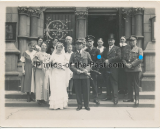 Hochzeitsfoto SA Angehöriger dahinter Angehöriger der SS Verfügungstruppe Standarte 4