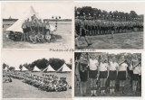 4 Fotos Hitlerjugend HJ Zeltlager Fußballspiel Hitlerjungen