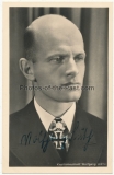 Ritterkreuzzträger der Kriegsmarine - U Boot Kommandant Wolfgang Lüth - Hoffmann Postkarte mit original Unterschrift - Signatur