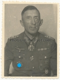 Ritterkreuzträger des Heeres - Portrait Oberst Ludwig Wolff Kommandeur der 22. Infanterie Division schwer im Gesicht verwundet während des Westfeldzuges 1940