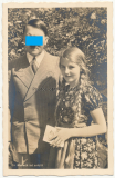 Hoffmann Foto Postkarte Der Führer Adolf Hitler mit einem BDM Mädchen - Ihr wunsch ist erfüllt !
