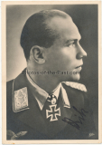 Ritterkreuzträger der Luftwaffe - Jagdflieger Major Helmut Wick - Röhr Foto Postkarte mit original Unterschrift - Signatur