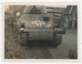 Französischer SOMUA S-35 Panzer mit Beute Balkenkreuz und Kennung der 3. SS Panzer Division Totenkopf in Frankreich 1940