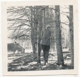 An einem Baum aufgehängter russischer Partisan im Osten