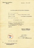 EK II Urkunde für einen Leutnant der Luftwaffe Luftgaukommando Norwegen Verleihungsurkunde Medaille zur Erinnerung an den 1. Oktober 1938 Anschluss Sudetenland Portraits und Beförderungen aus Berlin