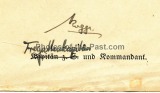 Schriftstück an das Kommando des Segelschulschiff Albert Leo Schlageter mit original Unterschrift des späteren Eichenlaubträgers Bernhard Rogge