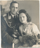 Portrait Hochzeit Oberfeldwebel der Luftwaffe mit Ärmelband Geschwader Horst Wessel