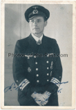 Ritterkreuzträger der Kriegsmarine - Portrait Postkarte U Boot Kommandant Kapitänleutnant Karl Friedrich Merten mit original Unterschrift
