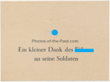 Ein kleiner Dank des Führers an seine Soldaten - Beilagekarte zum Führergeschenk
